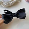 Retro Requintado Tiara de Laço de Alto Nível Presilha Fofa de Bola Elegante Presilha de Cabelo Feminina Parte Traseira da Cabeça Presilha Banana Tiara