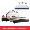 Cama Petal Branco Creme Estilo Apartamento Pequeno Quarto de Solteiro Cama de Casal Princesa Quarto Principal Estilo Francês Retrô Luxo Leve Cama de Arte em Couro