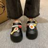 Pantufas Impermeáveis de Casa Antiderrapantes Bag Root Plus Pelúcia Pelúcia Solado Grosso Desenho Animado Omelete Quentes de Algodão 2025 Inverno Novo Estilo