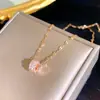 Collar de Zirconia Exquisita Microincrustada Versátil de Lujo Ligero Europeo y Americano para Mujer Cadena de Clavícula Simple de Moda para Celebridades de Internet Accesorios