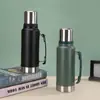Taza Termo Termo Botella de Acero Inoxidable 304 de Gran Capacidad con Asa para Viajes al Aire Libre Deportes Montañismo Ciclismo
