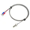 Termopar de Tornillo M6 Sonda de Temperatura M8 Línea de Detección de Temperatura Pt100 Sensor de Resistencia Térmica Tipo K Resistencia a Alta Temperatura