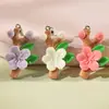 Pendientes de Accesorios de Flor de Durazno de Resina Brillante para Uso Diario, Regalos de Vacaciones, Accesorios de Vestir, Hechos a Mano DIY