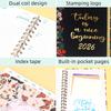 Novo Caderno Planejador Transfronteiriço 2026 Caderno de Agenda de Alto Valor Caderno Original Floral com Espiral Caderno A5 com Elástico