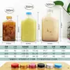 Botellas Planas de Plástico para Bebidas Frías (Té de Leche, Cold Brew) de 300 ml, 350 ml, con Tapa de Aluminio de Grado Alimenticio Personalizada, Estilo Similar a Jiang Xiaobai