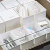 Caja de Almacenamiento de Escritorio de Oficina con Tapa Simple Tamaño Pequeño Cajón Clasificador de Desorden Caja Organizadora de Almacenamiento Plástico a Prueba de Polvo