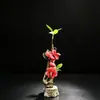 Empratamento de Banquete Rural Estilo Chinês com Flores e Plantas Artificiais, Decoração de Bandeja Artística para Hotel, Embelezamento Criativo de Pratos Frios e Sashimi com Flores Pequenas