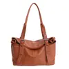 Bolsa de Gran Capacidad para Mujer 2025 Nueva Retro Bolso Tote de Lado Suave Bolso de Hombro Versátil de Alta Gama para Viajes Diarios