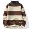 Item popular de venda quente transfronteiriço em estoque: Suéter casual com gola de camisa outono e inverno, malha de peça dupla falsa, suéter, blusa de tricô