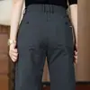 Pantalones casuales de negocios para hombre transfronterizos, estilo primavera y otoño, corte recto holgado, nuevos pantalones largos de moda trendy para hombres de mediana edad y mayores