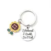 Llavero de Goteo de Aceite de Girasol y Abeja Más Vendido Transfronterizo Etiqueta Grabada de Acero Inoxidable Colgante para Bolsa de Regalo del Día del Maestro