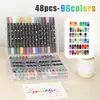Caneta Marcadora Glitter Dupla Ponta Duas Cores Mais Vendida da Amazon, Marcador Fluorescente para Desenho e Grafite de Estudantes