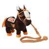 Peluche eléctrico transfronterizo que canta y baila, caballo de simulación, camina con cuerda, caballo electrónico, máquina de caballo.