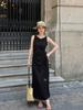 Vestido Ls Minimalista Elegante Ajustado para Mujer, Nuevo Estilo de Verano que Ceñe la Cintura Adelgazante Vestido Largo 60989