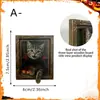 Ímã de geladeira de madeira de camada dupla criativo de gato de Halloween estilo vintage decoração de casa decoração magnética criativa