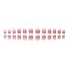 Suave e silencioso vento nail art fake unha patch gelo através gradiente francês destacável wearable unha peça terminou unha atacado