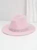Sombreros Fedora de Fieltro para Hombres y Mujeres con Pedrería, Piedras Preciosas y Tachuelas, Sombreros de Jazz Vintage, Sombreros Personalizados para Fiestas y Bodas, Sombreros Elaborados y Brillantes