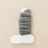 Polainas Blancas Acolchadas de Punto para Otoño e Invierno para Mujer, Calcetines Versátiles de Punto a Media Pantorrilla, Calcetines para Pantorrilla para Combinar con Botas de Nieve, Cubrecalcetines Calientes