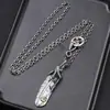 Plata de ley S925 Zhu Yilong Baiyu mismo collar Takahashi Wu Lang estilo garra de águila pluma cadena de suéter Taijiao artículo largo