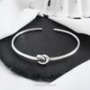 Pulsera de Nudo Retro Personalizada Pulsera de Plata Esterlina S925 Pulsera de Nudo Chic Elegante para Mujer Coreana Joyería de Moda