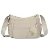 Bolsa transversal versátil multicamadas de tecido Oxford leve, resistente à água, cor sólida, bolsa de ombro moderna para mulheres, adequada para viagens e deslocamento