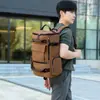 Mochila de lona transfronteiriça, bolsa de computador para estudante de grande capacidade, bolsa de armazenamento de viagem casual multiuso, mochila vintage