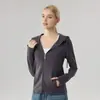 Nueva Chaqueta para Mujer Sudadera Casual con Cremallera Corte Ajustado Engrosada Cortavientos Primavera y Otoño Yoga Ropa Deportiva Versátil