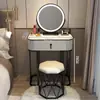 Mesa de maquiagem minimalista, penteadeira nórdica de luxo leve, penteadeira de tamanho pequeno, mini penteadeira nova e moderna para quarto