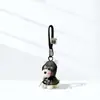 Chaveiro Schnauzer Pingente de Bolsa Capa de Chuva Chaveiro de Pelúcia Ornamento de Cachorrinho de Pelúcia Acessório de Mochila Cordão
