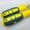 Chave de fenda com cabo amarelo e verde haste de aço cromo vanádio branco espelhada 6mm de diâmetro 4 polegadas a 6 polegadas de comprimento chave de fenda Phillips