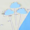 Tarjeta de Complemento Láser Horneado Nubes Arcoíris Brillo Estrella de Cinco Puntas Corona Decoración Pastel de Cumpleaños Disfraces Suministros