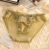 Calcinhas de Renda Sexy de Cetim de Alta Qualidade para Mulheres, Puro Desejo Cintura Média Plus-Size Respiráveis Virilha Antibacteriana Calcinhas Finas