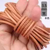Corda de Couro de Vaca Couro Genuíno Corda Redonda Corda Plana Cor Original diy Artesanato em Couro Material Pulseira Acessórios de Joias Fabricante Atacado