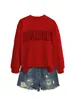 Hogar Comercio Exterior Amazon Transfronterizo Al por Mayor Moda Casual Versátil Cómodo Holgado para Mujer Sudadera Tallas Grandes