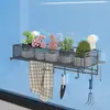 Estante con ventosa para balcón, tendedero de flores colgante, soporte para macetas de barandilla, soporte de pared para macetas, solución de almacenamiento para suculentas y plantas verdes