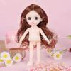 Boneca pequena BJD de 16 cm, mini boneca, boneca de menina, princesa, 6 polegadas, bebê nu, atacado