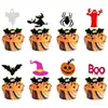 Topo de bolo de Halloween: chapéus de mago, chapéus de bruxa, chapéus mágicos, decorações de bolo temáticas, toppers de decoração para festa de aniversário