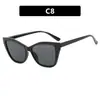 Gafas de Sol para Exteriores de Ojo de Gato de Nuevo Color Contrastante Transfronterizas, Mismo Estilo que las Celebridades de Internet, Moda para Fotografía Callejera, Gafas de Sol Esenciales