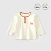 Roupas de bebê, camisetas de manga comprida para bebês, novas blusas casuais de primavera e outono para meninos e meninas, roupas infantis