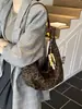 2025 Nuevo Bolso Tote Estilo Occidental Estampado de Leopardo Gran Capacidad Moda Trendy de Aspecto Caro Bolso de Hombro Axila para Viajes
