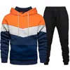 2023 traje deportivo para hombre de comercio exterior transfronterizo, moda casual, primavera y otoño, conjunto de dos piezas de sudadera con capucha y pantalones cosidos