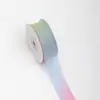 Gasa Transparente Arcoíris Degradado con Flores Cinta de Colores Cinta para Empaque de Pasteles Cinta Encriptada Cinta para Empaque de Regalos