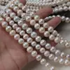 Perlas de Agua Dulce Naturales Sueltas de 9-10 mm, Casi Redondas con Superficie Ligeramente Texturizada, Perlas Enfiladas, Accesorios DIY de Perlas Zhuji