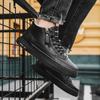 Botas Martin Zapatos de Hombre de Caña Alta Invierno con Forro Polar Cálidas Gruesas Noreste Zapatos de Algodón Piel Uno Impermeables Antideslizantes Botas de Algodón