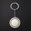 Chaveiro Circular Rotativo Personalizado Chaveiro de Metal Chaveiro de Liga de Zinco Logotipo Gravado Brindes Promocionais