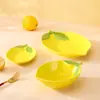 Vajilla de Limón Linda de Dibujos Animados Personalizada para Uso en el Hogar, Platos de Fruta Cerámicos Creativos de Alto Valor, Tazones y Platos para Ensalada y Postre