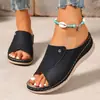 Sandalias Casuales de Cuña con Plataforma Gruesa de Talla Grande para Mujer, Adecuadas para Uso en Exteriores, Verano 2026, Tacón Medio, Zapatos de Playa de Moda, Talla 43