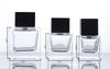 Frasco de Perfume Quadrado de 50ml com Frasco de Vidro Transparente Encaixável, Frasco Spray de Pressão, Frasco Amostra de Aromaterapia, Frasco Recarregável com Bico Spray