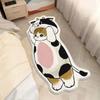 Alfombrillas de Felpa de Cristal con Estampado de Gato de Dibujos Animados Transfronterizas para Suelo Sala de Estar Cómoda Dormitorio Mesita de Noche Habitación Infantil