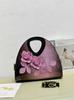 Bolsa Elegante de Dumpling com Pedrarias, Bolsa de Mão de Luxo, Novo Modelo Versátil 2026, Presente para Mãe e Sogra, Bolsa Transversal de Couro Envernizado Floral